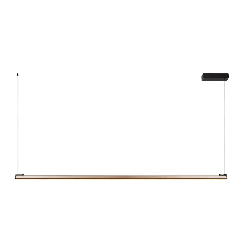 Lucide Dimbare Bureaulamp  Pendel - 150cm - 36W 2450Lm - 2CCT 2700- 4000K 927-940 - BRAGA Donker brons Koffie | Handbewegingssensor