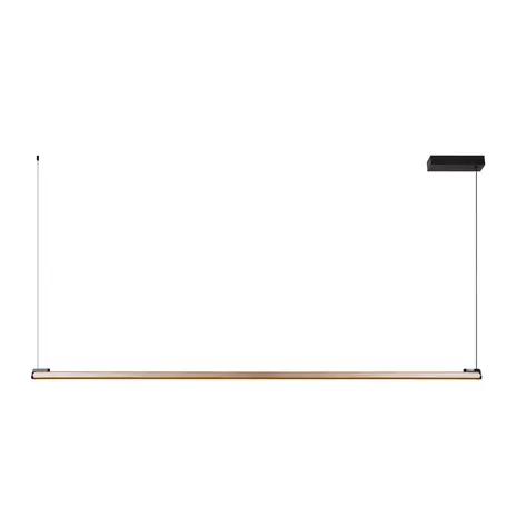 Lucide Dimbare Bureaulamp  Pendel - 150cm - 36W 2450Lm - 2CCT 2700- 4000K 927-940 - BRAGA Donker brons Koffie | Handbewegingssensor