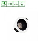 Spectrum LED Downlight Orbito - 10W 120lm p/w - 3000K 830 - Zaagmaat 75mm - UGR<19 - IP44