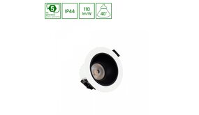 Spectrum LED Downlight Orbito - 10W 120lm p/w - 3000K 830 - Zaagmaat 75mm - UGR<19 - IP44