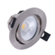 Macbright DALI LED Inbouwspot IP65 - EVA  82MM - RVS Geborsteld -  5W 450Lm - 2700K 927 Warm Wit | DALI2 - 45D - Zaagmaat 68-75MM