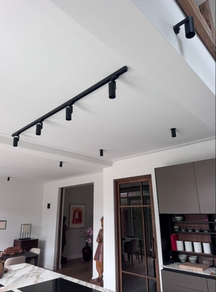 Kanlux LED Inbouw Richtspot IP20 - GU10 90MM - Mat Zwart  | Richtbaar - GU10 Fitting -  Zaagmaat 70MM