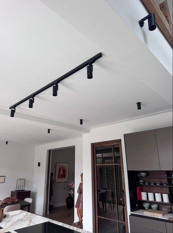 Kanlux LED Inbouw Richtspot IP20 - GU10 90MM - Mat Zwart  | Richtbaar - GU10 Fitting -  Zaagmaat 70MM