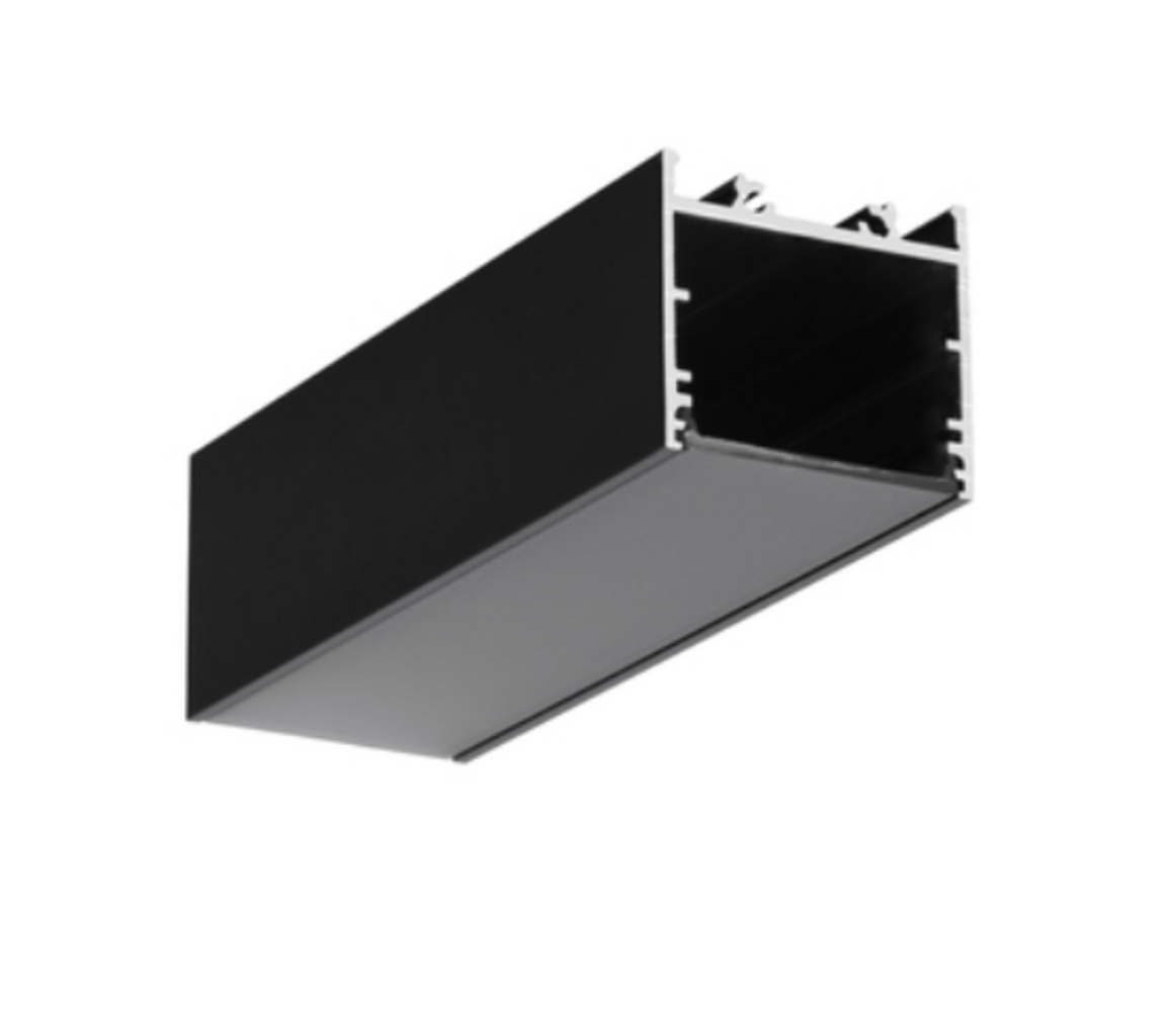 Opbouw LED Profiel VARIO 30 - 33.4mm - 2000mm Lengte - Zwart (RAL 9005) - Aluminium - Max. LED Breedte 17.mm