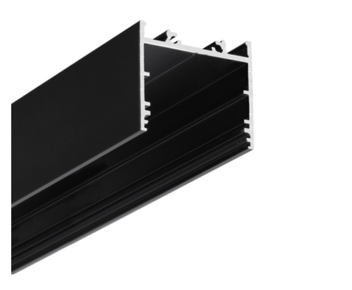 Opbouw LED Profiel VARIO 30 - 33.4mm - 3000mm Lengte - Zwart (RAL 9005) - Aluminium - Max. LED Breedte 17.mm