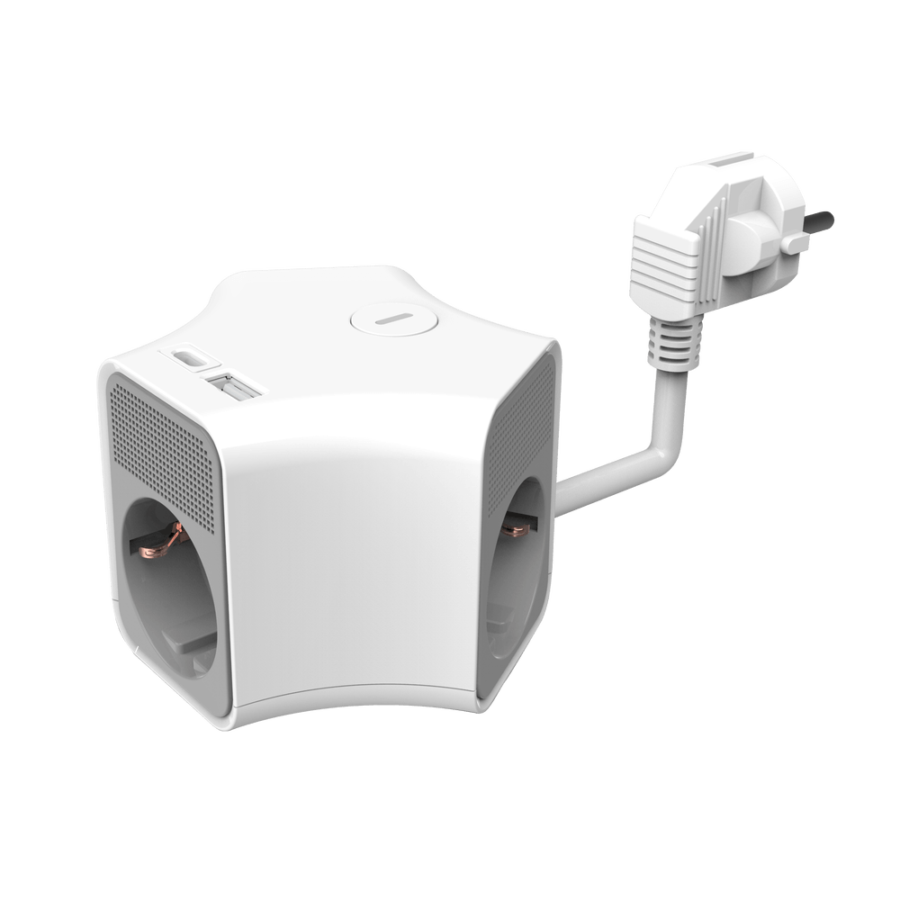 LCB LED Europe Stekkerdoos 3-voudig - 1.4M + USB A + USB C - 16A met aan en uit schakelaar LCB LED Europe Stekkerdoos 3-voudig - 1.4M + USB A + USB C - 16A met aan en uit schakelaar