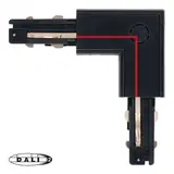 LCB LED Europe  3-Fase DALI Spanningsrail Zwart Toebehoren | L stuk - Hoek verbinding - Links Voeding