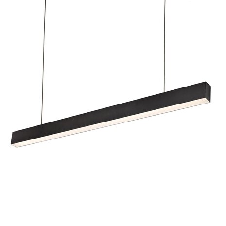 Spectrum voor de installateur DALI Dimbare LED Pendel armatuur 168CM - 2-Lichts up down - Mat Zwart - 90W 11020Lm - 3000K | DALI-2  UGR19 Prisma