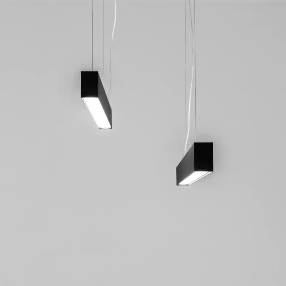 Spectrum voor de installateur Dimbaar DALI LED Pendel armatuur 112CM - 2-Lichts up down - Mat Zwart - 55W 6815Lm - 3000K | DALI-2  UGR19 Prisma