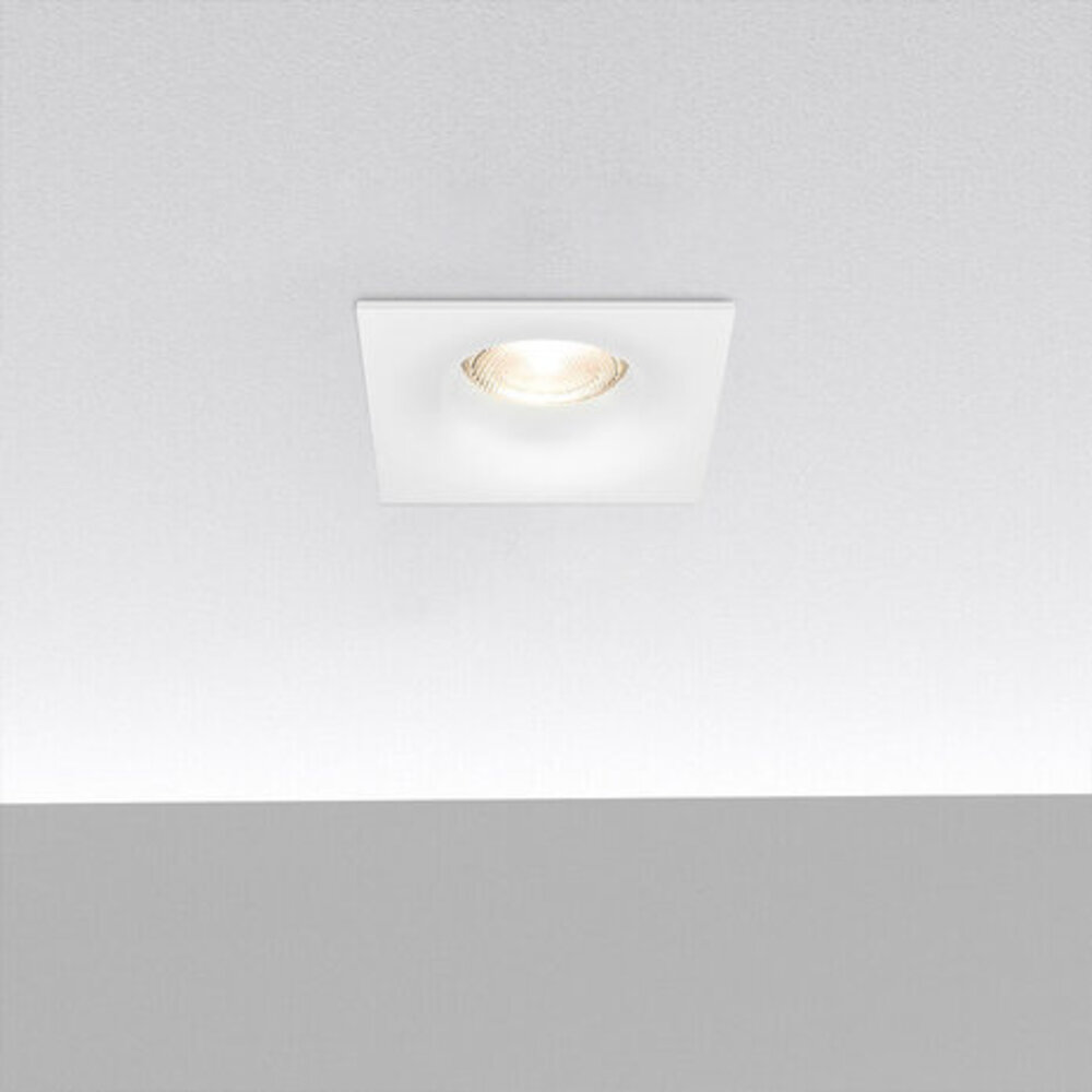 LCB LED-inbouwspot wit vierkant 84mm zaagmaat 68mm- voor 1 GU10 LED-spot - excl. LED-spot