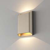 LCB LED Europe  LED Wandlamp  -  Up Down light -  DIAZ L Champagne - 2x 6W 2700K 2x 615lm - IP65 | 5 jaar garantie