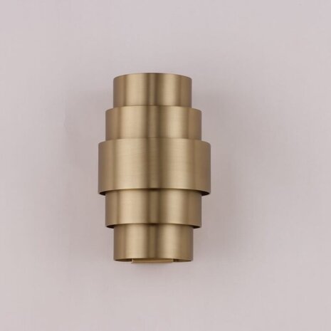 Dimbare LED Wandlamp Up down - ROLLS  Brons  | G9 Fitting - 2 Lichts - 13x13x22cm