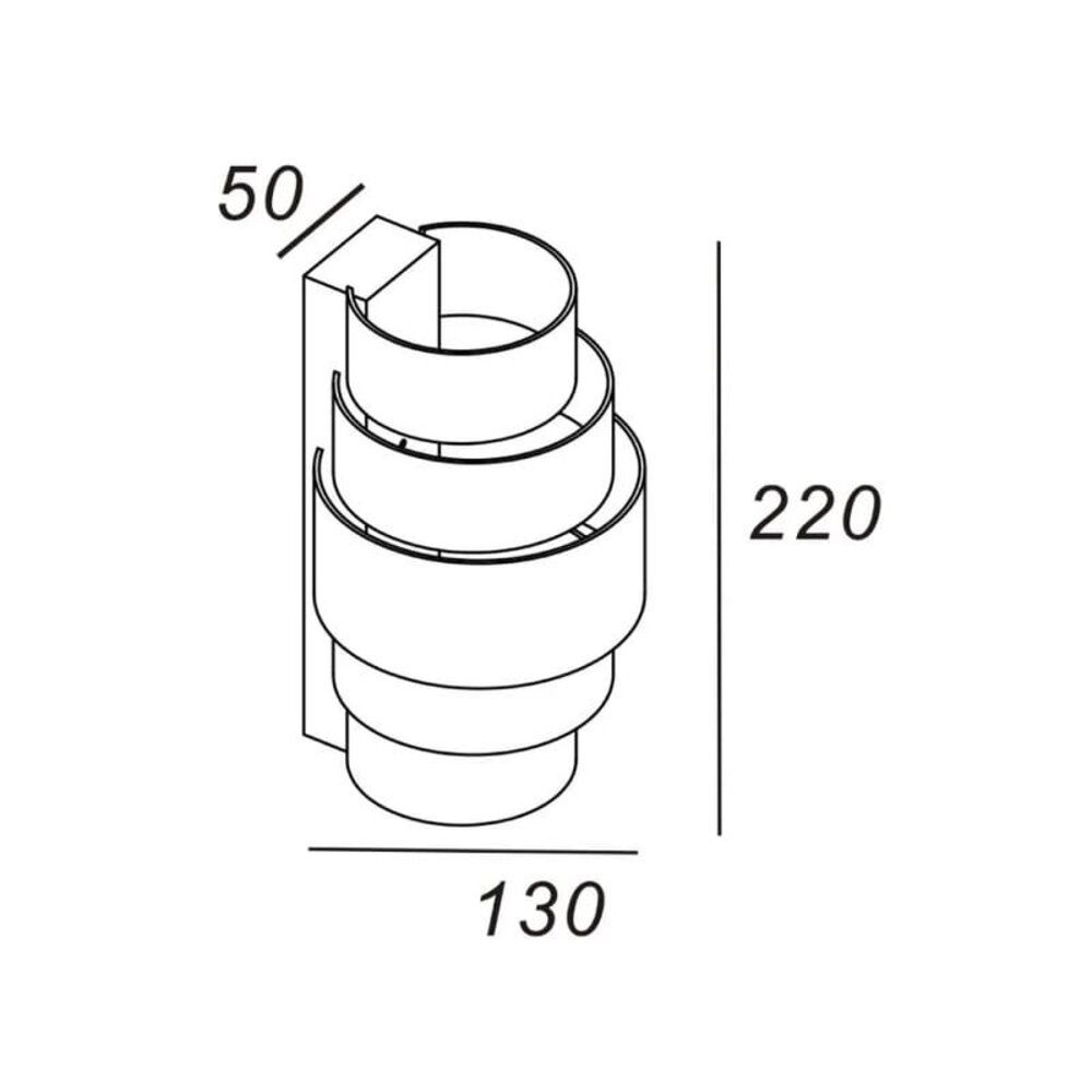 Artdelight Dimbare LED Wandlamp Up down - ROLLS Brons | G9 Fitting - 2 Lichts - 13x13x22cm Artdelight Dimbare LED Wandlamp Up down - ROLLS Brons | G9 Fitting - 2 Lichts - 13x13x22cm