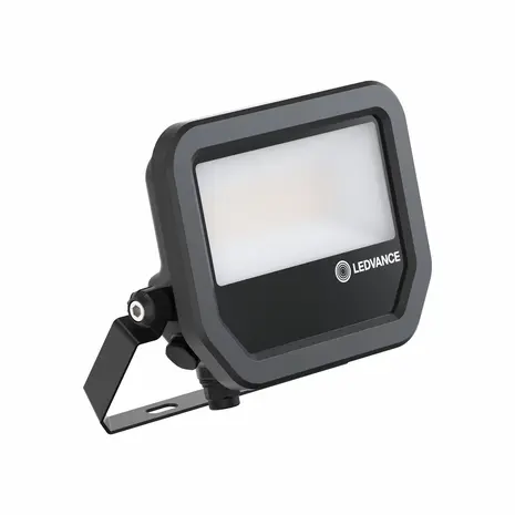 Ledvance Zakelijk: Professionele LED Verlichting & Armaturen LED Breedstraler Floodlight IP66 - Zwart – 17-11W 2400-1600Lm – 6500K Daglicht Wit |  Multi Lumen Switch - 100D Symmetrisch – 1 meter aansluitkabel