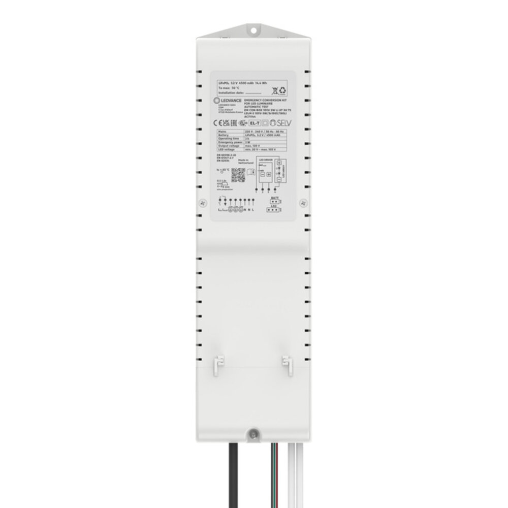 Ledvance Zakelijk: Professionele LED Verlichting & Armaturen LED Noodbatterij Accu-Pack LiFePO4 - 3W Zelftest | 3 Uur Back-up voor LED Downlight - Installatieklaar