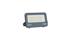 LCB LED Breedstraler IP66  - Zwart -  Schijnwerper 30W 3000Lm - 3CCT 3000K-4000K-6000K | 3 jaar garantie - 1 meter aansluitkabel