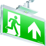 VanLien Noodverlichting: Vluchtwegsignalering  voor de installateur Evago noodverlichtingsarmatuur vluchtwegindicatie inbouw aluminium IP40 met pictogram