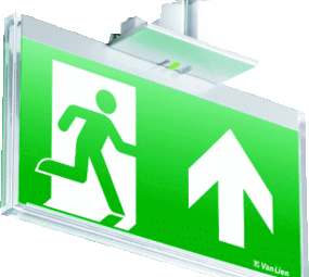 VanLien Noodverlichting: Vluchtwegsignalering  voor de installateur Evago noodverlichtingsarmatuur vluchtwegindicatie inbouw aluminium IP40 met pictogram