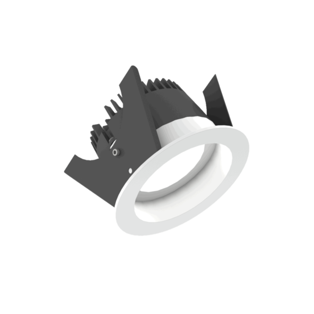 Dimbare LED Downlight Mini IP44 - Fluxe 75 90MM Wit - 10.3W  800Lm - 3000K 930 Warm Wit  |  40D - TRIAC DIM - Zaagmaat 75MM - Beton Bladveerklem