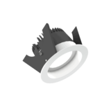 Dimbare LED Downlight Mini IP44 - Fluxe 75 90MM Wit - 10.3W  800Lm - 3000K 930 Warm Wit  |  40D - TRIAC DIM - Zaagmaat 75MM - Beton Bladveerklem