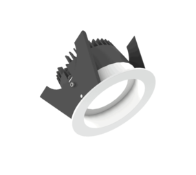 Dimbare LED Downlight Mini IP44 - Fluxe 75 90MM Wit - 10.3W  800Lm - 3000K 930 Warm Wit  |  40D - TRIAC DIM - Zaagmaat 75MM - Beton Bladveerklem