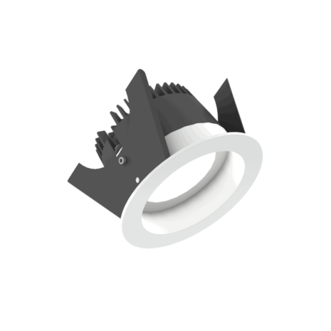 Dimbare LED Downlight Mini IP44 - Fluxe 75 90MM Wit - 10.3W  800Lm - 3000K 930 Warm Wit  |  40D - TRIAC DIM - Zaagmaat 75MM - Beton Bladveerklem