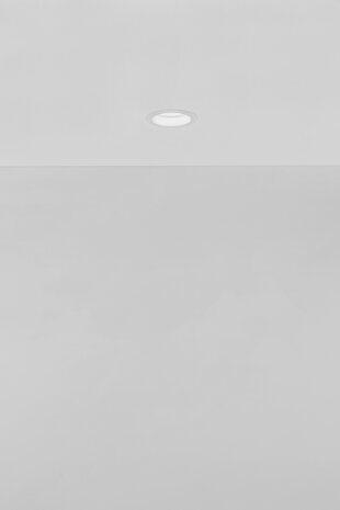 Dimbare LED Downlight Mini IP44 - Fluxe 75 90MM Wit - 10.3W  800Lm - 3000K 930 Warm Wit  |  40D - TRIAC DIM - Zaagmaat 75MM - Beton Bladveerklem