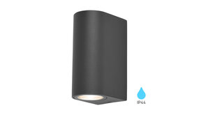 Braytron LED Wandlamp Buiten Up & Down - 2x GU10 - Aluminium - Antraciet