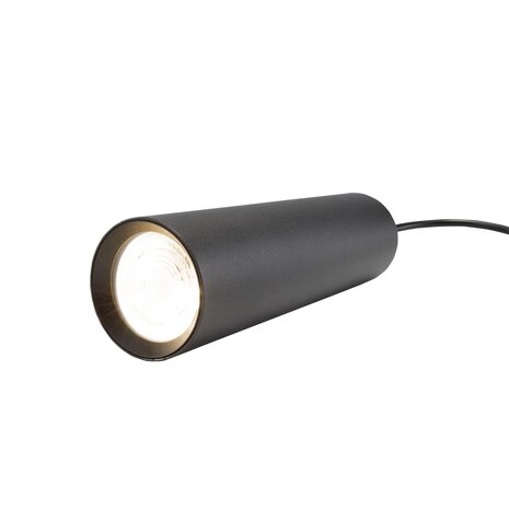 Spectrum voor de installateur 3-Fase Spanningsrail Hanglamp GU10 Fitting | Madara Tube Mat Zwart - 3 phase - pendel 1 Meter