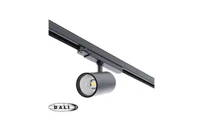 LCB LED Europe  Dimbare DALI LED 3-Fase Railspot - Zwart - 30-10W 2250-850Lm - CCT 2700-4000K 927-940 | DALI2 DIM - Multi Color en Lumen Switch