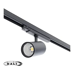 LCB LED Europe  Dimbare DALI LED 3-Fase Railspot - Zwart - 30-10W 2250-850Lm - CCT 2700-4000K 927-940 | DALI2 DIM - Multi Color en Lumen Switch