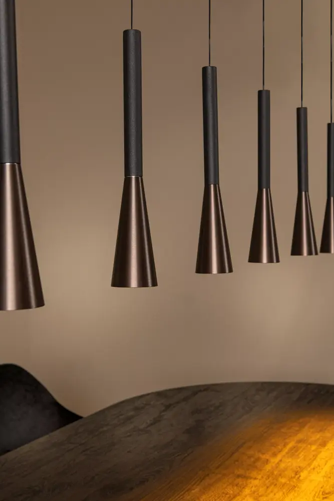 Lucide Hanglamp JOAKIM 7x6,2W dimbaar CCT koffie aluminium design