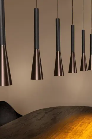 Lucide Hanglamp JOAKIM 7x6,2W dimbaar CCT koffie aluminium design