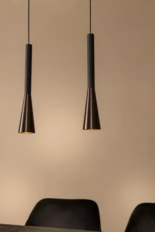 Lucide Hanglamp JOAKIM 7x6,2W dimbaar CCT koffie aluminium design