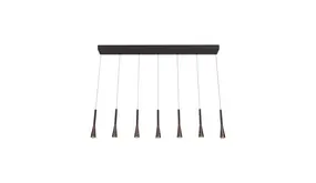 Lucide Hanglamp JOAKIM 7x6,2W dimbaar CCT koffie aluminium design