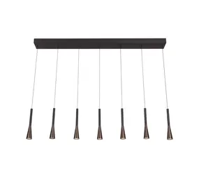 Lucide Hanglamp JOAKIM 7x6,2W dimbaar CCT koffie aluminium design