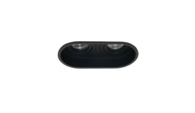 Artdelight Inbouwspot armatuur Rex Zwart 2-Lichts | GU10 fitting - Kantelbaar 30° - Draaibaar 360°