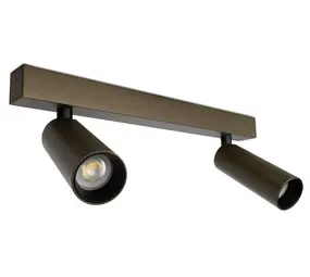 KS VERLICHTING LED Plafondspot VIGO - Donker Brons - GU10 Fitting - 2-Lichts | 5 jaar garantie KS VERLICHTING LED Plafondspot VIGO - Donker Brons - GU10 Fitting - 2-Lichts | 5 jaar garantie