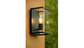 Lucide CLAIRE - Wandlamp Binnen/Buiten - 1xE27 - IP54 - Antraciet