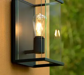 Lucide CLAIRE - Wandlamp Binnen/Buiten - 1xE27 - IP54 - Antraciet