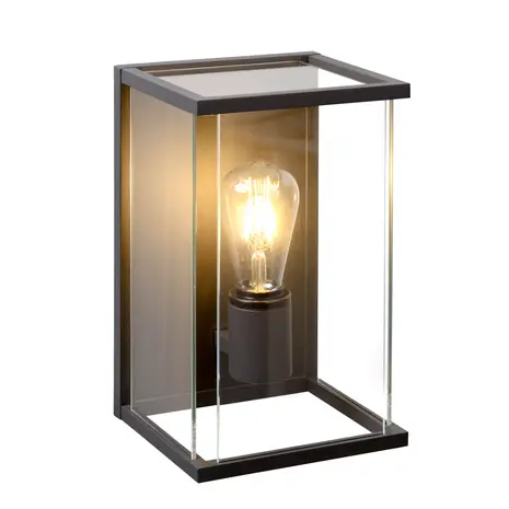 Lucide CLAIRE - Wandlamp Binnen/Buiten - 1xE27 - IP54 - Antraciet