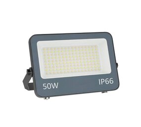 LCB LED Europe  LED Breedstraler IP66 - Zwart - Schijnwerper 50W 5000Lm - 3CCT 3000k-4000K-6000K | 3 Jaar Garantie - 1 meter installatiekabel