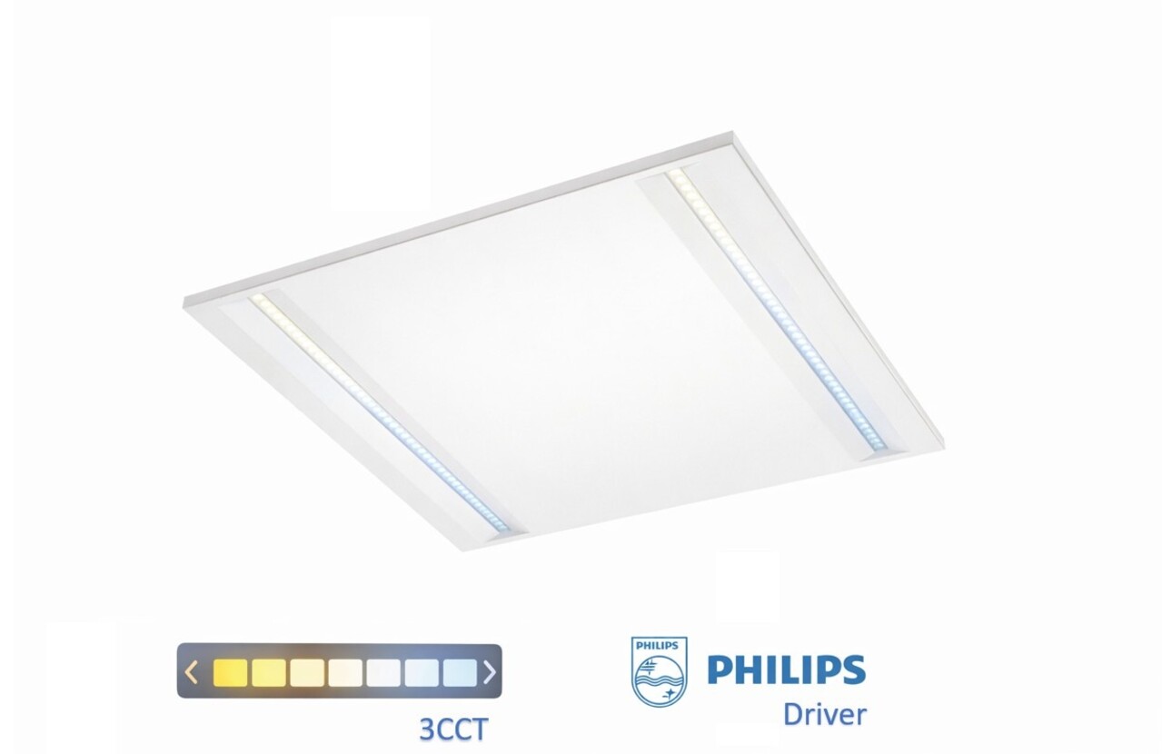 Spectrum voor de installateur LED Paneel - Louvre Wit - 40W 4630Lm - 3CCT 830-840-865   3000-6500K | 60x60cm -  UGR16 Verzonken - Philips driver - 5 jaar garantie