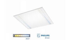 Spectrum voor de installateur LED Paneel - Louvre Wit - 40W 4630Lm - 3CCT 830-840-865   3000-6500K | 60x60cm -  UGR16 Verzonken - Philips driver - 5 jaar garantie