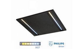 Spectrum voor de installateur LED Paneel - Louvre Zwart - 40W 4630Lm - 3CCT 830-840-865 3000-6500K | 60x60cm - UGR16 Verzonken - Philips driver - 5 jaar garantie Spectrum voor de installateur LED Paneel - Louvre Zwart - 40W 4630Lm - 3CCT 830-840-865 3000-6500K | 60x60cm - UGR16 Verzonken - Philips driver - 5 jaar garantie