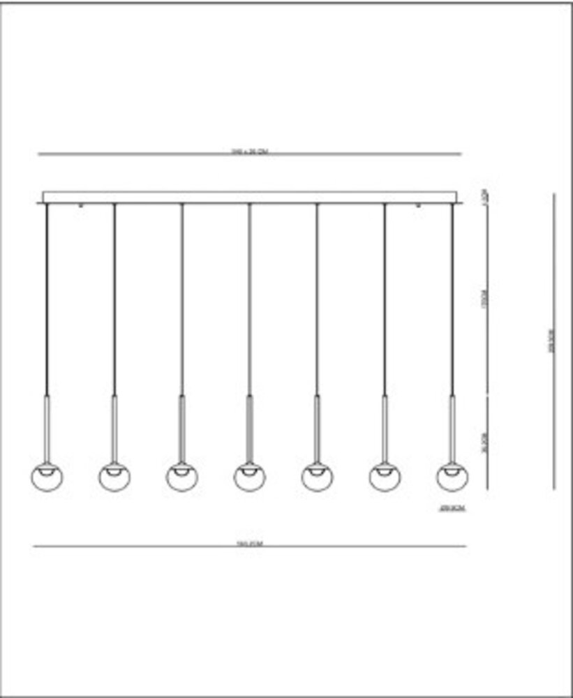 Lucide Dimbare LED Hanglamp Calina - Donker brons 12-Lichts - 84W 8400Lm – CCT 2200K/3300K Color Switch | TRIAC DIM - Koffie