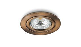 LCB LED Europe  LED Inbouwspot IP54 - 85mm - Koper Brons - 5W 480Lm - 2700K 827 Warm Wit | Dimbaar - Geschikt voor badkamer