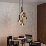 Lucide MARIUS - Pendant light - Ø 55 cm - 5xE27 - Black