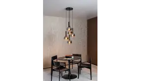 Lucide MARIUS - Pendant light - Ø 55 cm - 5xE27 - Black