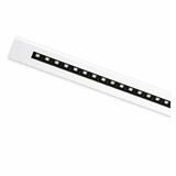 LED Bandraster Armatuur UGR16 - Wit  - Louvre Zwart - Plenum - 1720x200MM - 32W 3500Lm - 840 Koel Wit | 3 meter - Eurostekker